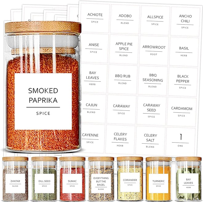 Talented Kitchen Spice Jar Labels Preprinted (184-Pieces)