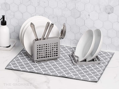 Grand Fusion Collapsible Dish Rack and Microfiber Mat