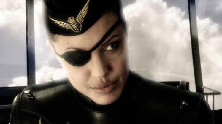 Angelina Jolie with an eye patch
