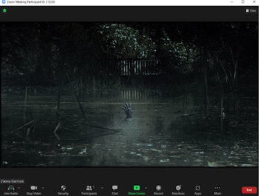 These scary Halloween Zoom backgrounds include a creepy lake.