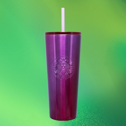 Starbucks 2021 Holiday Icy lilac Bling Studded Plastic Cold Cup Tumbler 24oz