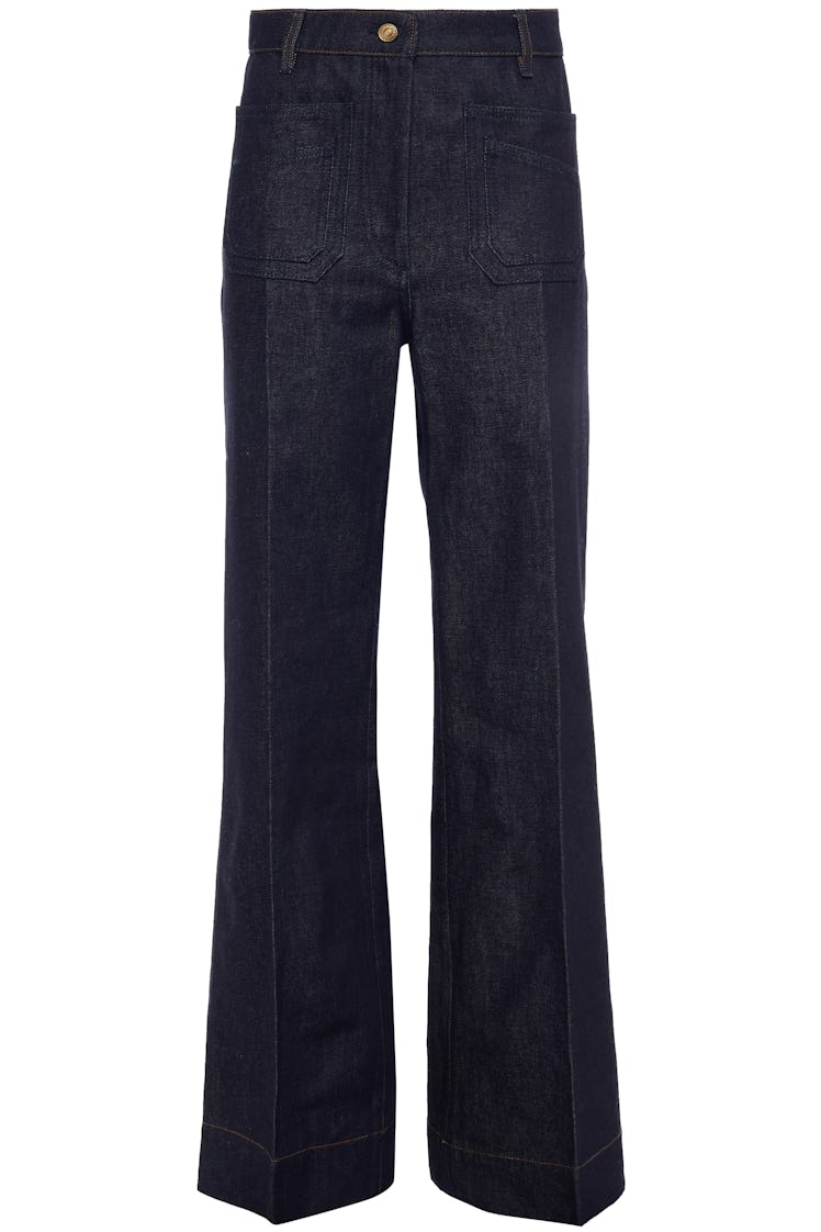 Victoria Beckham's high-rise wide-leg jeans. 