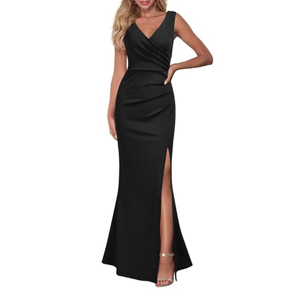 WOOSEA Deep Long Cocktail Dress