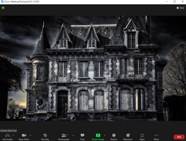 These scary Halloween Zoom backgrounds include a creepy haunted house.