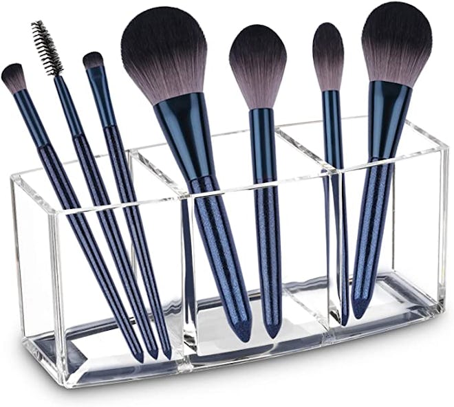 Weiai Clear Makeup Brush Holder Organizer for Vanity
