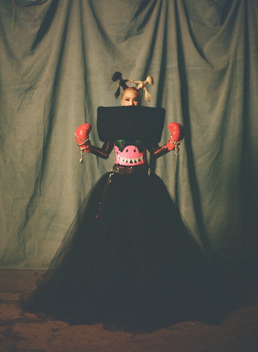 CL in a ballgown