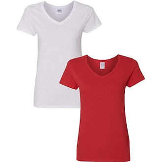 Gildan Cotton V-Neck T-Shirt (2-Pack)