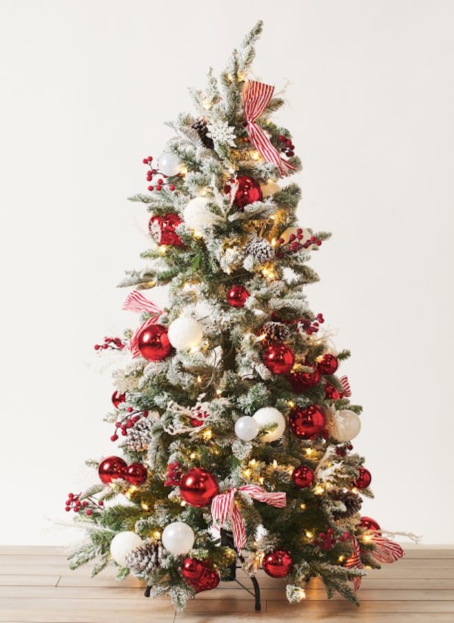 Artificial decorated Christmas tree