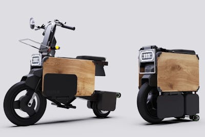 A Japanese startup called Icoma has introduced an electric motorbike that can fold up for easy stora...
