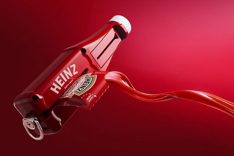 Heinz released a limited edition "packet roller" that makes it easy to extract sauce from a packet.
