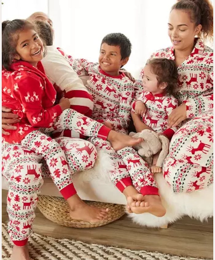 family in matching hanna andersson pajamas