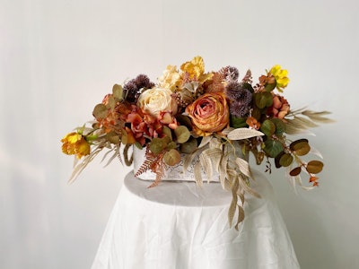 Floral centerpiece; fall colors