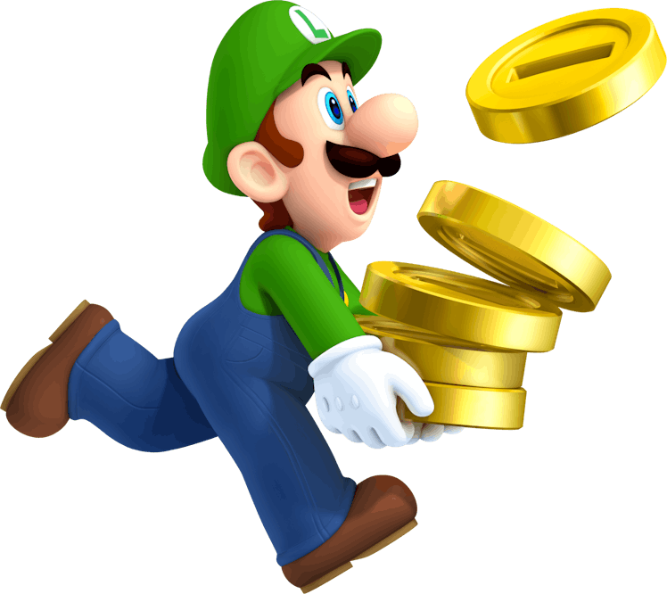 nintendo luigi coins