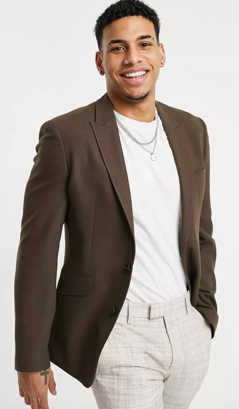 suit jacket in brown