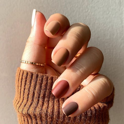 brown nail polish