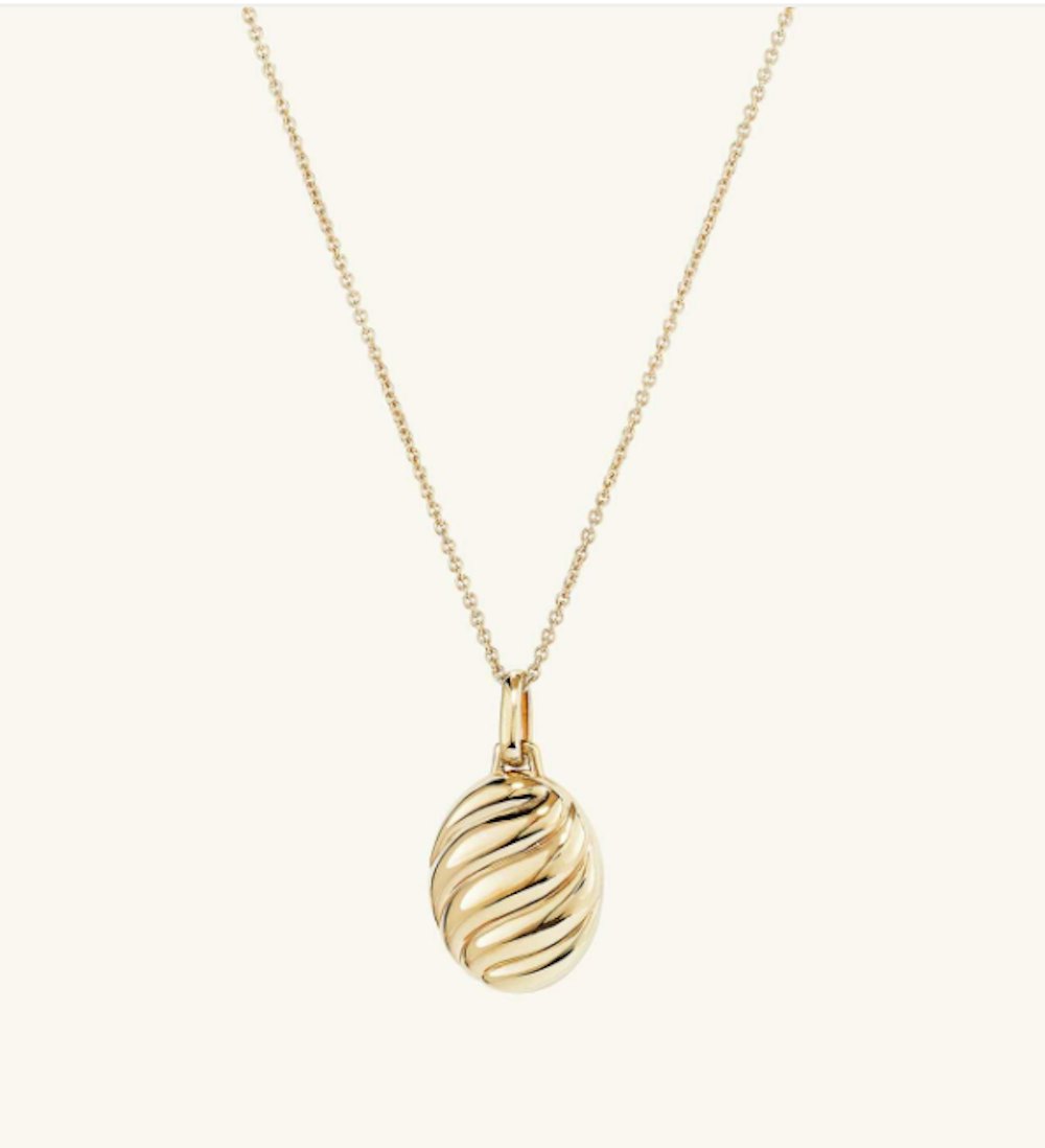 Croissant Oval Locket Necklace