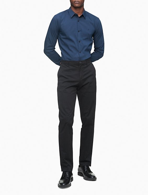 Stretch Cotton Button-Down Shirt