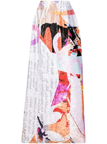 Elle B. Zhou graphic-print maxi skirt