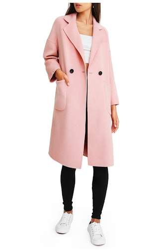 Belle and Bloom Publisher Double-Breasted Wool Blend Coat