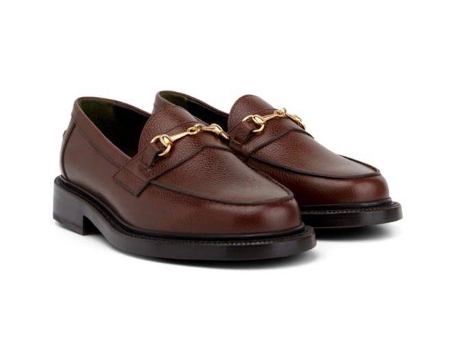 The Mason Horse Bit Loafer, Chocolate Pebble