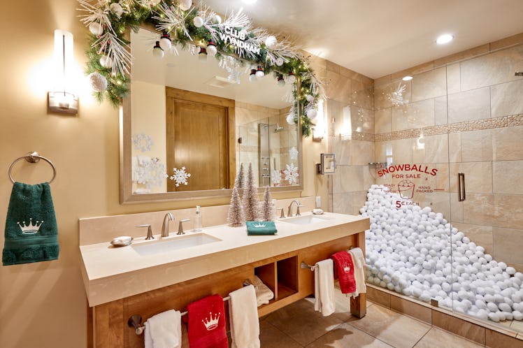 The Colorado Wyndham Hotel has one of the Hallmark Christmas movie-inspired rooms with a snowy theme...