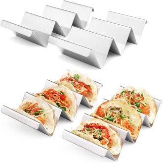 ARTTHOME Stainless Steel Taco Holder Stands (4-Pack)