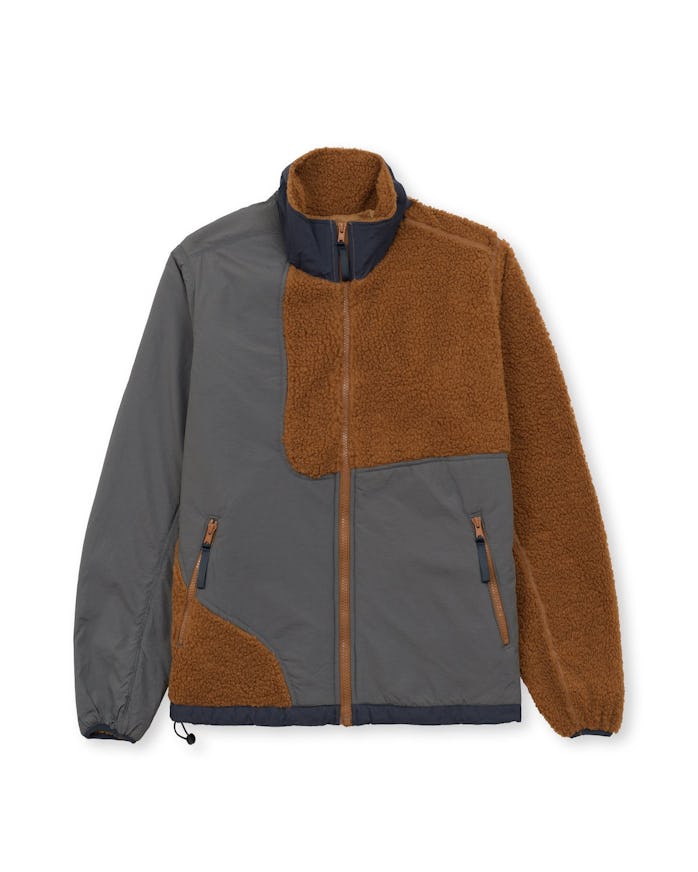 Brain Dead Paneled Sherpa Full Zip Fleece