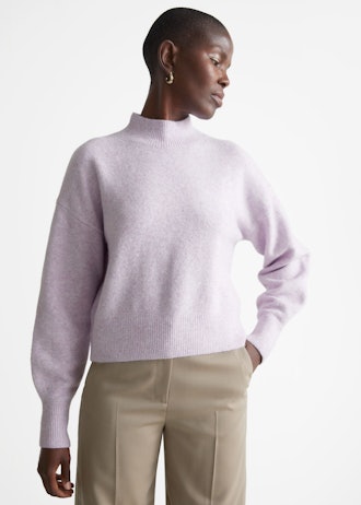 & Other Stories lilac mock neck sweater. 