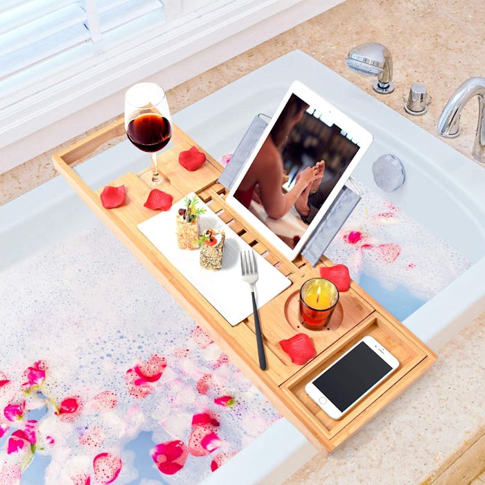 Gerap Bamboo Bathtub Table