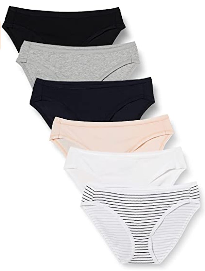 Amazon Essentials Cotton Bikini Underwear (6-Pack)