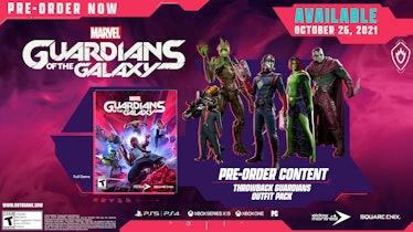 marvels guardians of the galaxy game preorder bonuses 