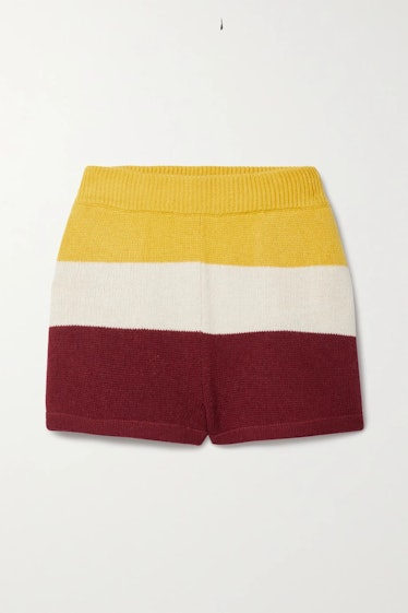Paradis Perdus Jasper Striped Recycled Knitted Shorts