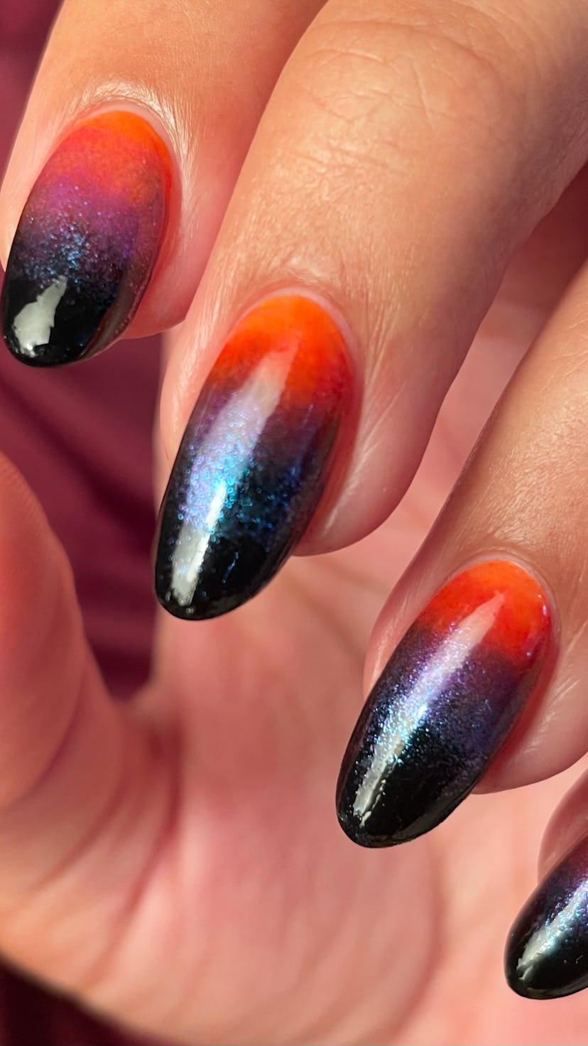 From candy corn to ghosts to spider webs, these spooky manicures are here if you need design ideas f...