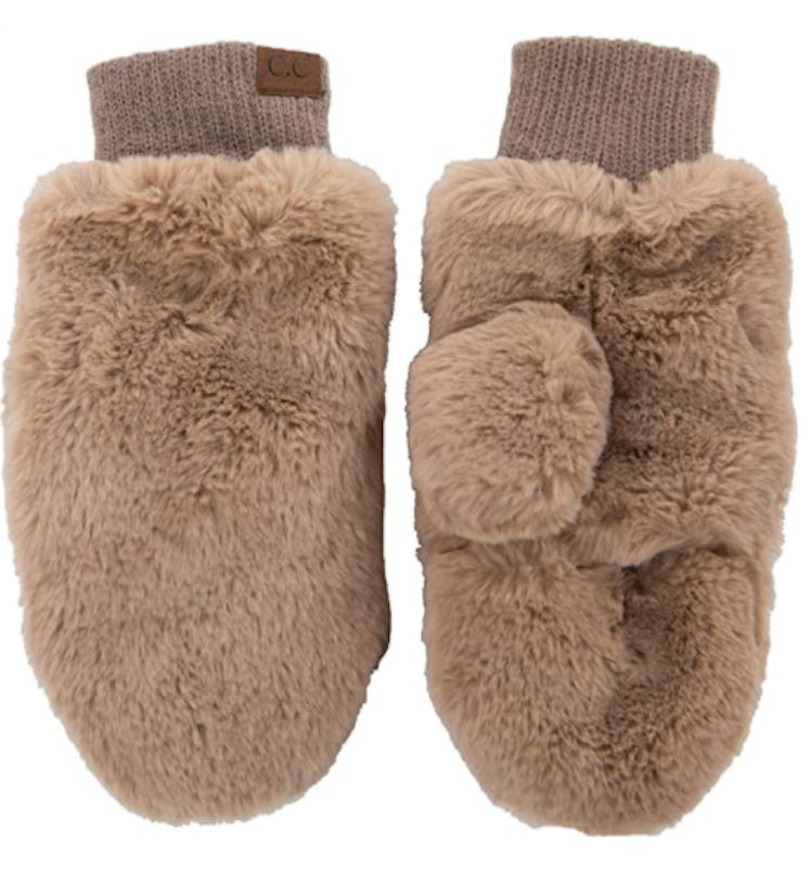 Funky Junque Faux Fur Mittens