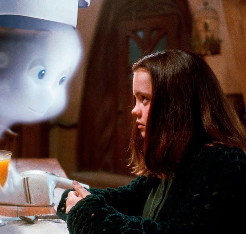 Casper and Kat at breakfast together, which makes a great 'Casper' quote for a Halloween caption.