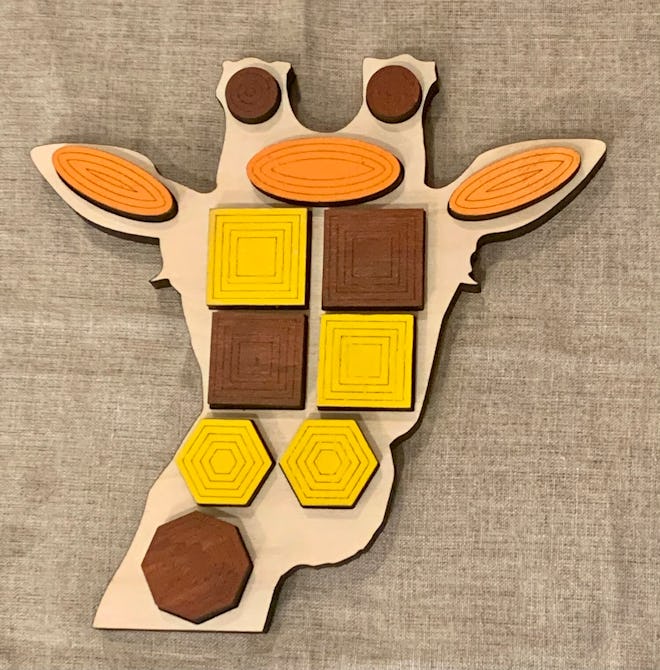 Product image for Giraffe Wooden Puzzle; best gifts for 3-year-olds