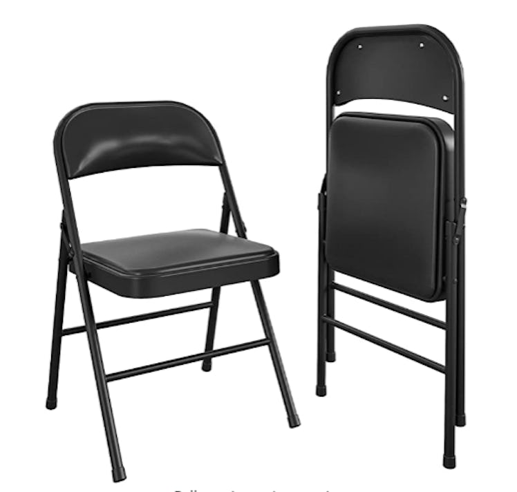 COSCO Essentials Vinyl Padded Seat & Back Folding Chair