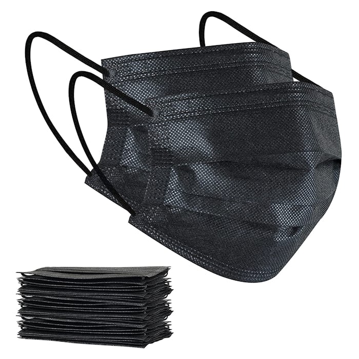 Black Disposable Face Masks (100-Pack)