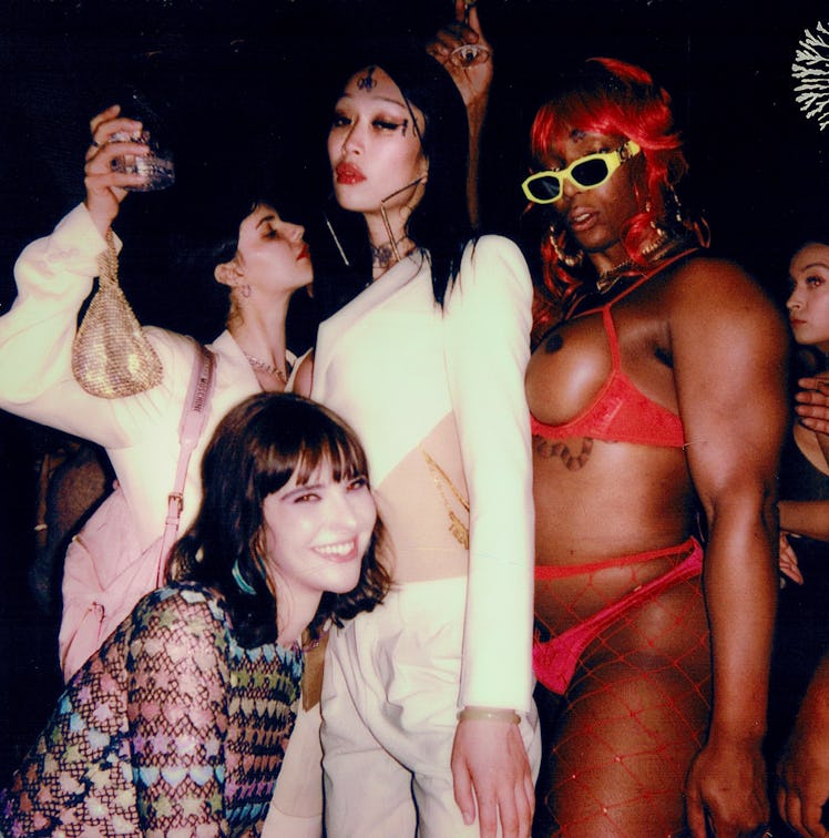 Hari Nef and friends at birthday party