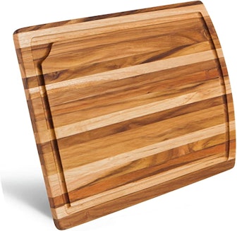 SHUMARU Natural Teak Wood Cutting Board with Juice Groove 
