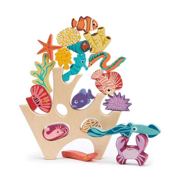 Product image for Stacking Coral game; stacking starfish, coral, and other sea creatures; best gifts...