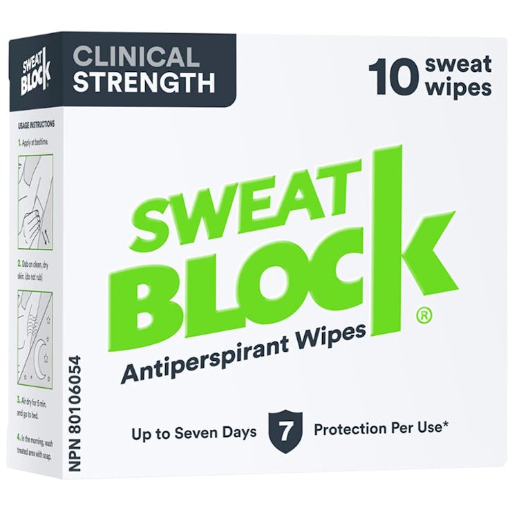 SweatBlock Clinical Strength Antiperspirant Wipes (10 Count)