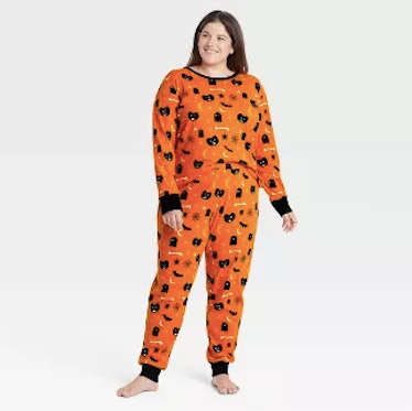 Women's Halloween Spooky Print Matching Family Pajama Set