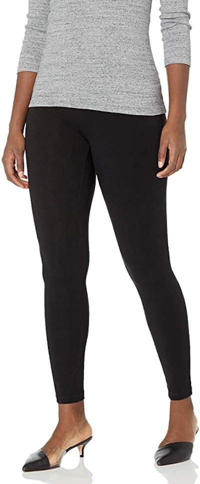 HUE Women's Cotton Ultra Legging with Wide Waistband