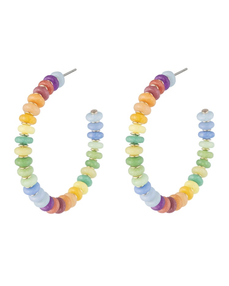 Hamptons Beaded Hoop Earrings