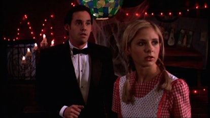 Buffy and Xander have a spooky Halloween in "Fear Itself."