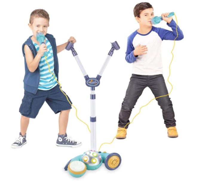 A two mic karaoke machine for kids