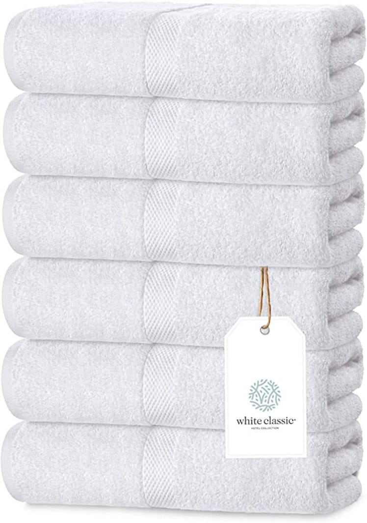 White Classic Luxury Hand Towels (6-Pack)