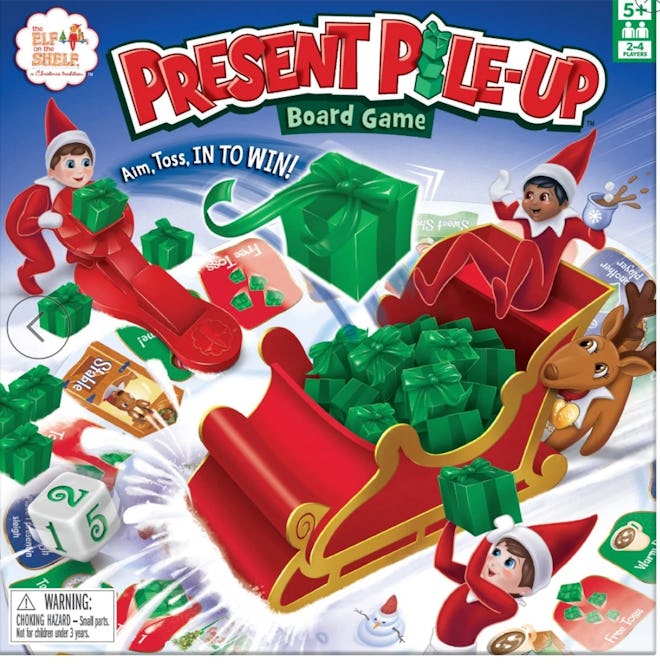 elf on the shelf present pile up board game
