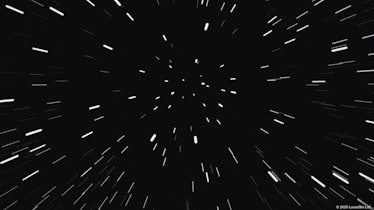 This space Zoom background is 'Star Wars' themed.